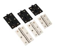 Cerniere insonorizzate in acciaio inossidabile da 10 pezzi Cassetta degli attrezzi for porte e finestre dell'armadio Scatola di legno Ferramenta for mobili for la casa piatta(2pc C 50mm)