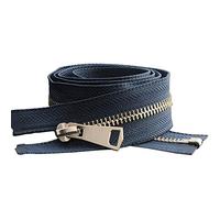 Cerniere invisibili, cerniere aperte, cerniere chiuse, cerniere in metallo, cerniere in metallo dorato con chiusura automatica colorate da 5 pollici, fai da te, artigianali(Navy,Length 60cm)