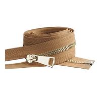 Cerniere invisibili, cerniere aperte, cerniere chiuse, cerniere in metallo, cerniere in metallo dorato con chiusura automatica colorate da 5 pollici, fai da te, artigianali(Khaki,Length 70cm)