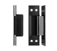 Cerniere invisibili contemporanee per porte in legno e alluminio, funzionalità 90 gradi (nero)