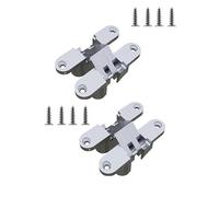 Cerniere invisibili da 2/4/6/8 pezzi, in lega di zinco resistente, cerniere for porte nascoste a croce di 180 gradi, casa, estetica, for mobili, credenza(Silver,6pcs)