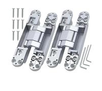 Cerniere invisibili for porte, nascoste, regolabili, in legno, con apertura verso l'esterno, 2 pezzi(2PCS 40KG-silver)