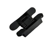 Cerniere invisibili for porte, nascoste, regolabili, in legno, con apertura verso l'esterno, 2 pezzi(2PCS 40KG-black)
