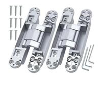 Cerniere invisibili for porte, nascoste, regolabili, in legno, con apertura verso l'esterno, 2 pezzi(40KG-silver)
