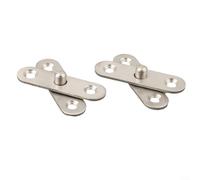 Cerniere invisibili per porte, rotazione a 360 gradi, resistenti, kit di cerniere pivot in acciaio inox, per stanze segrete per porte di librerie, 57 mm, argento