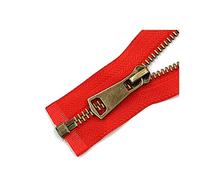 Cerniere invisibili Taglia 5 Cerniere in metallo con estremità aperta Chiusura automatica multicolore 10-80 cm for cucito fai-da-te(Red,10cm)