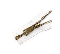 Cerniere invisibili Taglia 5 Cerniere in metallo con estremità aperta Chiusura automatica multicolore 10-80 cm for cucito fai-da-te(White,40cm)