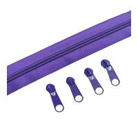 Cerniere Lampo 1/2/3/5/8/10 Meters Long 5# Nylon Zippers Rolls with Zipper Slider For Tailor Sewing Accessories(Deep Purple1,10 Meter)
