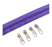 Cerniere Lampo 1/2/3/5/8/10 Meters Long 5# Nylon Zippers Rolls with Zipper Slider For Tailor Sewing Accessories(Deep Purple,3 Meter)