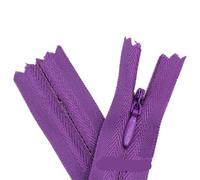 Cerniere Lampo Cerniera invisibile a spirale in nylon da 10 pezzi su misura for accessori in stoffa for cucire artigianali(Deep purple,Total length is 45cm)