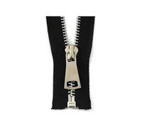 Cerniere lampo per cucire Cerniera for borse, 1 pz. Cerniera in metallo da 5#, aperta, for giacche, cappotti, borse, vestiti, kit di riparazione, accessori for cucire(Black,60cm)
