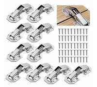 Cerniere Mobili, Cerniere per Ante 90 Gradi,10pcs Cerniere Per Ante Cucina, Paracolpi Morbido per ante Armadio/Porta della Stanza/Tacche Esterne, con Viti