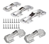 Cerniere nascoste a 90 gradi da 4 pezzi,cerniere ammortizzate con molla idraulica nascosta a montaggio superficiale, nessuna preforatura richiesta, nessun rumore, adatte per l'hardware di Small 4pcs