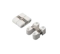 Cerniere nascoste a croce in plastica for porte in ferro, tavoli e sedie, accessori for mobili nascosti(White-4pcs)