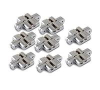 Cerniere Nascoste Da 8 Pezzi, Cerniera for Porta A Croce Invisibile Con Montaggio A Mortasa, for Piegatura, Altezza Anta 2-1/3", Larghezza 4/9", Spessore 23/32", Cerniera
