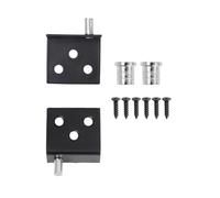 Cerniere Per Ante 10/2 Pz Cerniere A Scomparsa Invisibile Cabinet Su E Imbottiture Porta Perno for Pannello In Legno Armadio Display Staffa di Supporto per Cabine e Bagni(2PCS-Black)