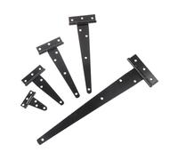 Cerniere Per Ante 4PCS Ferro Cerniera a T Nero Cerniere a for armadio Capannone da giardino Cancello porta in legno 2-12 pollici for cancelli leggeri Porte Ferramenta for mobili per Cabine e Bagni(A3)