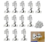 Cerniere Per Ante Cucina, 12 Pezzi Cerniere per Armadi a Cerniera D'angolo, Cerniere Con Chiusura Ammortizzata, Cerniera Per Mobili con Viti, Con Ammortizzatore Idraulico, Per Armadietti Porte