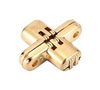 Cerniere per Ante Cucina 4 Pezzi Cerniere Nascoste 12x42MM Invisibile A Scomparsa Barile Croce Cerniera Della Porta Cuscinetto Scatola di Legno for Finestra Pieghevole Mobili FAI DA TE(Gold Color)