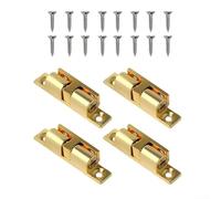 Cerniere per ante di armadietti in lega di zinco, confezione da 4, con design per una facile installazione, chiusura ammortizzata per ridurre il rumore, grandi cerniere per armadietti, finitura