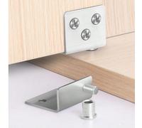 Cerniere per ante di mobili con cerniera nascosta, cerniere a perno superiori e inferiori, cerniere per porte in legno, angoli a L nascosti senza foratura, adatti per cucine e bagni, facili da install