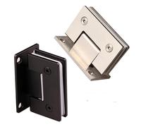 Cerniere per armadi a chiusura ammortizzata, 1 pezzo di vernice nera opaca, acciaio inossidabile nero, clip for vetro da bagno, cerniera for porta in, for in, 90 gradi(Brush Color)