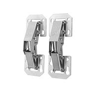 Cerniere per armadi a chiusura ammortizzata, Pratiche cerniere for armadietti da 90 gradi, cerniera a molla a forma di ponte senza fori 3 pollici, ferramenta for porta 'armadio con vite(3 Inch)