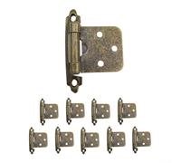 Cerniere per armadi con chiusura a tenda, 10 pezzi, in acciaio laminato a freddo, silenziose, cromate, per mobili da cucina, porte in legno, armadi in metallo, scarpiere per interni (verde bronzo)