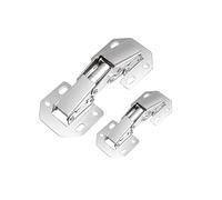 Cerniere per armadietti, montaggio superficiale della cucina, struttura in acciaio laminato a freddo, zincate, robuste, facili da installare, senza fori, adatte per porte di spessore 10-16 mm, 4 pezzi