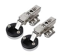 Cerniere per armadio, in acciaio inox 201, 35 tazze, cerniere per porta in vetro (braccio dritto, 18 mm)