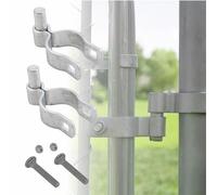 Cerniere per cancelli per recinzioni a catena, in acciaio zincato resistente, resistente alla corrosione, con bullone e dado, 1 confezione (1-5/8")