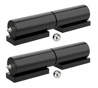 Cerniere per cancelli resistenti, 17,8 cm, confezione da 2 cerniere a cilindro in ferro nero, capacità 408,2 kg, per porta a battente, rimorchio, vialetto, cancello di guida