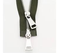 Cerniere Per Cucire Giacca da 70/90 cm Cerniera in metallo Doppio cursore bidirezionale Abbigliamento fai-da-te for indumenti Sostituzione Forniture fatte a mano(Green,90cm)