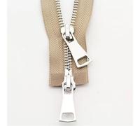 Cerniere Per Cucire Giacca da 70/90 cm Cerniera in metallo Doppio cursore bidirezionale Abbigliamento fai-da-te for indumenti Sostituzione Forniture fatte a mano(Khaki,90cm)