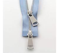 Cerniere Per Cucire Giacca da 70/90 cm Cerniera in metallo Doppio cursore bidirezionale Abbigliamento fai-da-te for indumenti Sostituzione Forniture fatte a mano(Sky Blue,90cm)