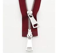 Cerniere Per Cucire Giacca da 70/90 cm Cerniera in metallo Doppio cursore bidirezionale Abbigliamento fai-da-te for indumenti Sostituzione Forniture fatte a mano(Wine Red,70 cm)