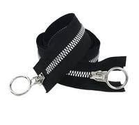 Cerniere per cucito, Borsa for giacca Cerniere in resina bidirezionali con estremità aperte Doppi cursori Estrattore for O-Ring Multicolor 5# 8# 60-100 cm(Silver-No5,60cm)