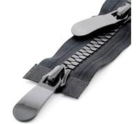 Cerniere per cucito, Confezione da 2 cerniere lunghe in resina singola doppia aperta nero bianco 70-100 cm n. 8 15 for cucire(Black Double Zipper,70CM-NO.8)