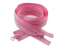 Cerniere per cucito, No 5 cursori bidirezionali con chiusura lampo aperta e doppia, multicolori, 80-150 cm, confezione da 2 o(Pink,NO5-5PCS-80CM)