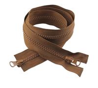 Cerniere per cucito, No 5 cursori bidirezionali con chiusura lampo aperta e doppia, multicolori, 80-150 cm, confezione da 2 o(Brown,NO5-2PCS-100CM)