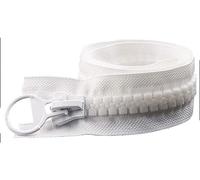 cerniere per il cucito， 1 pz 20# resina extra large, tasca con cerniera for piumino artigianale fai-da-te(White,100cm)