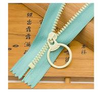cerniere per il cucito， Astuccio decorativo con cerniera con cerniera a contrasto Accessori for abbigliamento con chiusura a doppia cerniera fai da te fatti a mano 1 pz(Cyan,35cm)