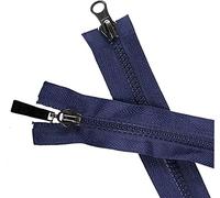 cerniere per il cucito， Cerniera in plastica, Cerniera con estremità aperta a doppio cursore for cucire, 1 cerniera 5# 80 cm for cucire(Dark Blue)