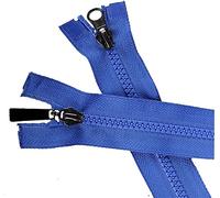 cerniere per il cucito， Cerniera in plastica, Cerniera con estremità aperta a doppio cursore for cucire, 1 cerniera 5# 80 cm for cucire(Sapphire Blue)