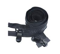 cerniere per il cucito, N. 8 Cerniere for giacche lunghe con cerniera grande a doppia apertura in resina, Tessili for la casa a doppia testa for cucire for accessori moda fai da te, 1 pz(Black,90cm)