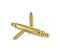 Mobila RS00119 Cerniere per infissi ANUBA in Stile, in Ferro ottonato, Ø 11 mm, 2 pz, Ottone, 2 Pezzi