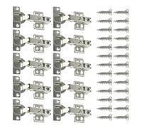 Cerniere per Mobili 10/20 pz Cerniere for armadi Full Overlay Muto for Porte dell'Armadio Set Viti in Acciaio Laminato a Freddo Soft Close Apertura 95 ° -105(20 PCS)