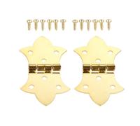 Cerniere Per Mobili 2 Pz Fiore In Metallo Cerniera Bronzo Antico Oro Scatola Di Legno Armadio Guardaroba Porta Cerniere Ferramenta For Mobili 57 * 31mm Installazione Senza Sforzo(Gold)