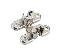 Cerniere Per Mobili 4 pezzi cerniere nascoste cerniera a croce invisibile for porta a botte con cuscinetto in scatola di legno for mobili pieghevoli for finestre(Silver Color)