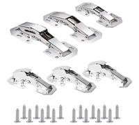 Cerniere per mobili in 4 pezzi, telaio a faccia nascosta, apertura a 90° senza forare, adatta per angoli cucina, mobili (3 misure) Small 4pcs